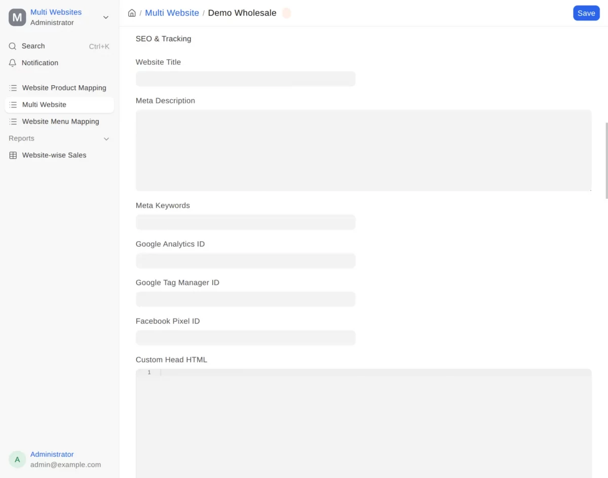 multi website seo tracking