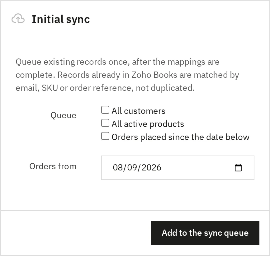 initial sync
