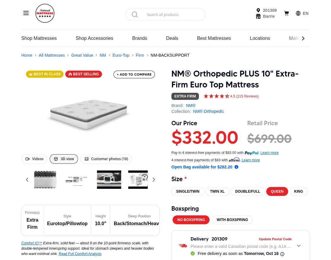 national mattress product 360