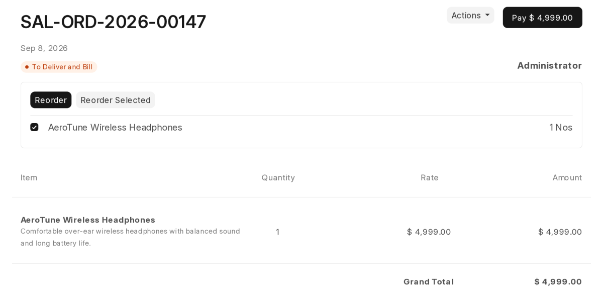 order page