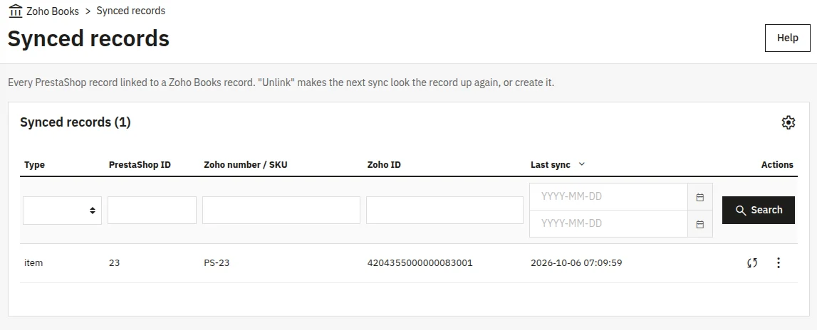 synced records