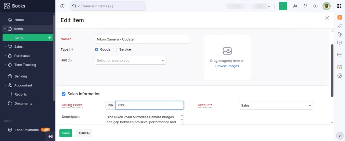 update-product-on-zoho