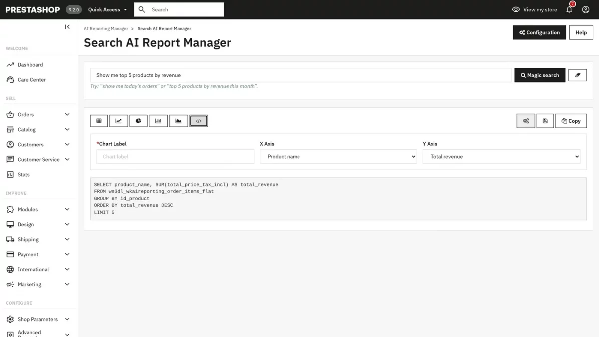The same result on the SQL view